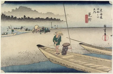 Vue de la rivière Tenryu, Mitsuke, vers 1833