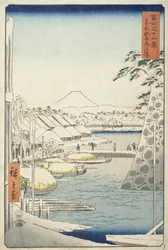 La rive du fleuve à Sukiya dans la capitale orientale