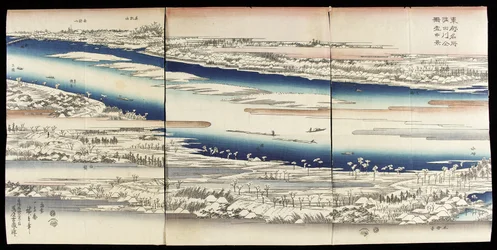 La rivière Sumida sous la neige
