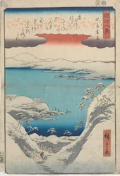 Neige au crépuscule à Hira