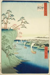 Vue de Konodai et de la rivière Tone (Konodai Tonegawa fukei), de la série "Cent vues célèbres d