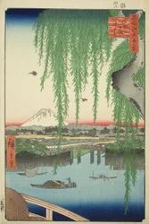 Pont Yatsumi (Yatsumi no hashi), de la série "Cent vues célèbres d