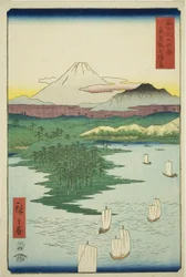 Yokohama à Noge dans la Province de Musashi (Musashi Noge Yokohama), de la série "Trente-six Vues du Mont Fuji (Fuji sanjurokkei)"
