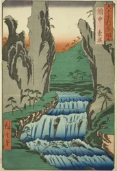 Province de Bitchu : Gokei (Bitchu, Gokei), de la série "Lieux célèbres des soixante et quelques provinces (Rokujuyoshu meisho zue)"