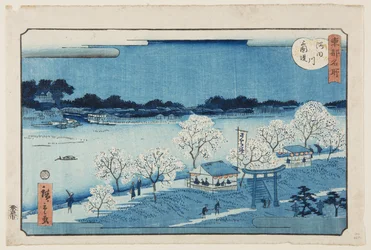 Digue de Mimeguri sur la rivière Sumida (Sumidagawa Mimeguri tsutsumi)