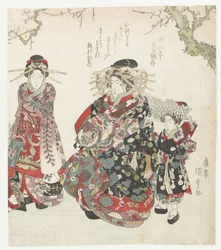 Courtisane avec deux servantes