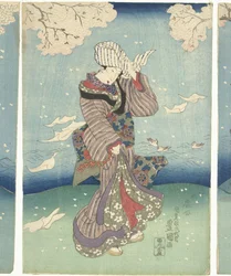 Jour de tempête sur la rivière Sumida