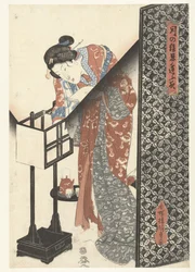 Femme près d