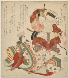 Ichikawa Danjūrō VII et Segawa Kikunojō V comme Soga no Gorō