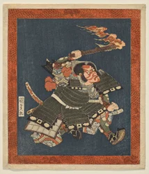 Ichikawa Danjūrō VII en tant que guerrier Minamoto no Yorimasa