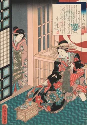 Conte de la courtisane Shiratama par Utagawa Toyokuni