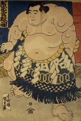 Le lutteur de sumo Abumatsu Rokunosuke, vers 1835