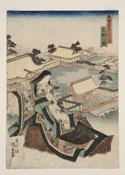 Vue de Kyoto (Ky?to no zu) (estampe sur bois en couleur)