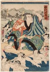 Portrait du lutteur de sumo Onogawa Saisuke