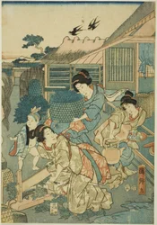 Grande prospérité à la ferme de la soie (Kaikoya Daihanjono Zu)
