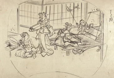 Hataori (tissage sur un métier à tisser)