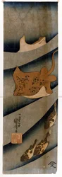 Estampes de Utagawa KUNIYOSHI (1797-1861) représentant des poissons.