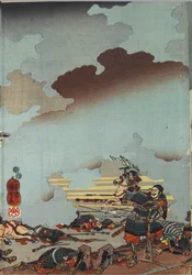 Mort de Yamamoto Kansuke à la bataille de Kawanakajima le 4e jour du 9e mois de l