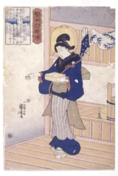 Femme avec une boîte de graines