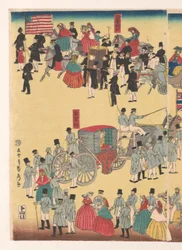 Cortège de personnes des Cinq Pays