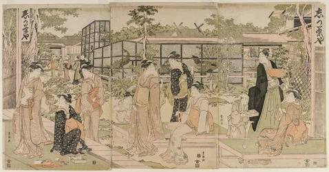 Visiteurs à la Maison de Thé Shika, début des années 1790