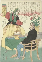 Couple russe à table
