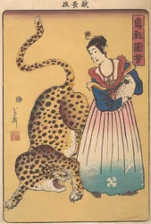 Femme hollandaise avec léopard, de la série Images d