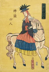 Dame française à cheval
