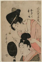 Les Amants Okiku et Kozuke..., milieu des années 1800