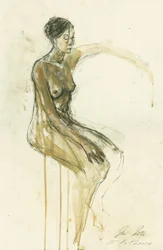 Étude de nu contemplative