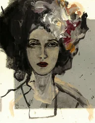 Portrait floral sombre