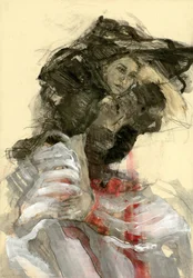 Figure féminine dramatique