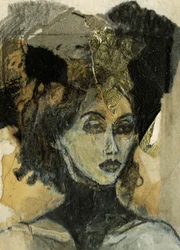 Élégant portrait doré