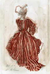 Robe élégante à rayures