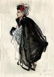 Cape noire pour femme élégante