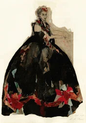 Élégante femme en noir