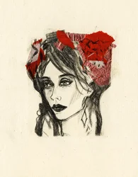 Portrait rouge expressif