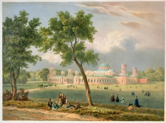 Le Palais de Pierre le Grand à Moscou, imprimé par Edouard Jean-Marie Hostein, publié par Lemercier, Paris, années 1840