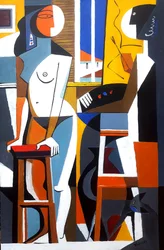 Artiste et modèle à la fenêtre, 2021