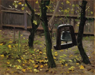 La cloche du dîner dans le jardin de l