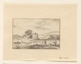 Paysage avec ferme