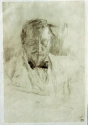 Autoportrait. Eau-forte de Valentin Alexandrovich Serov (1865-1911)