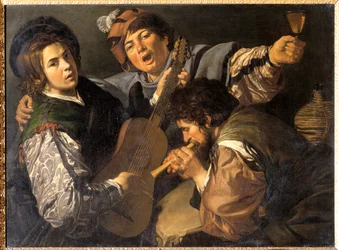 Trois hommes faisant de la musique, vers 1616