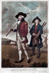 Un golfeur et son caddie, vers 1770-1810