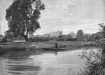 Eton : La chapelle du collège, vers 1896