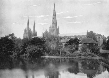 Cathédrale de Lichfield, vers 1896