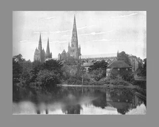 Cathédrale de Lichfield, vers 1900