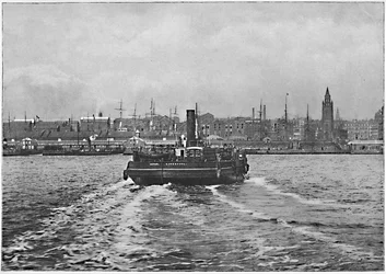 Liverpool, depuis la Mersey, vers 1896