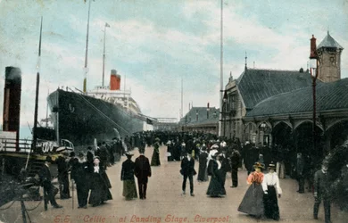 Paquebot SS Celtic au quai, Liverpool, Lancashire, vers 1904