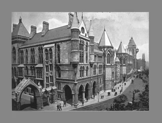 Les nouveaux tribunaux, Londres, vers 1900